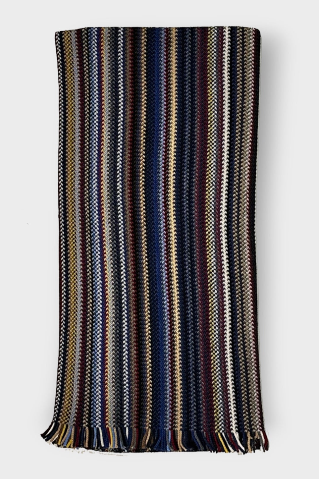 Multicolored striped scarf