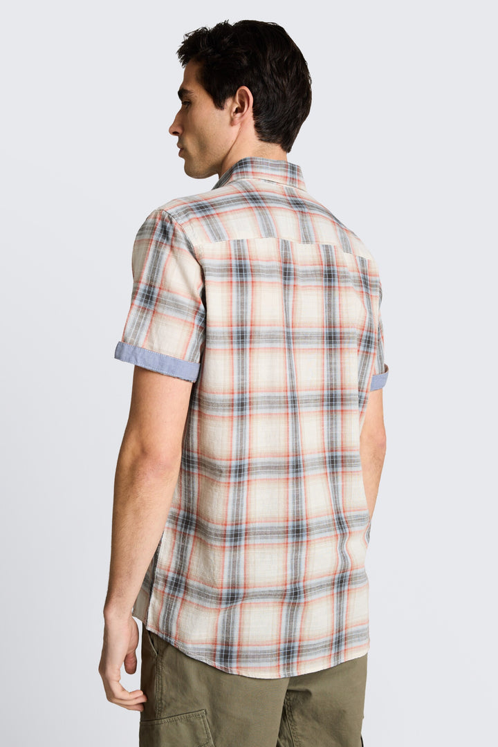 Chemise manches courtes à carreaux