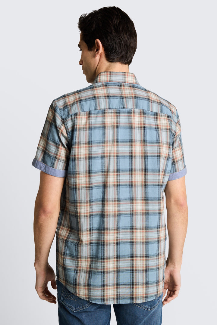 Chemise manches courtes à carreaux