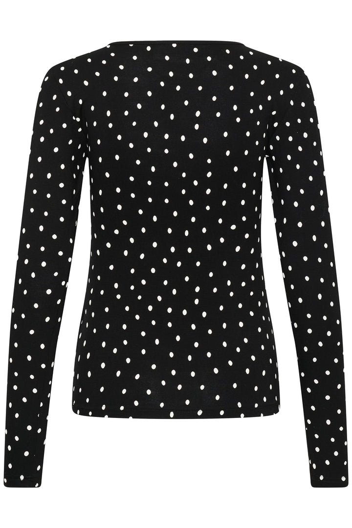 Bella Long-Sleeve Polka Dot T-Shirt
