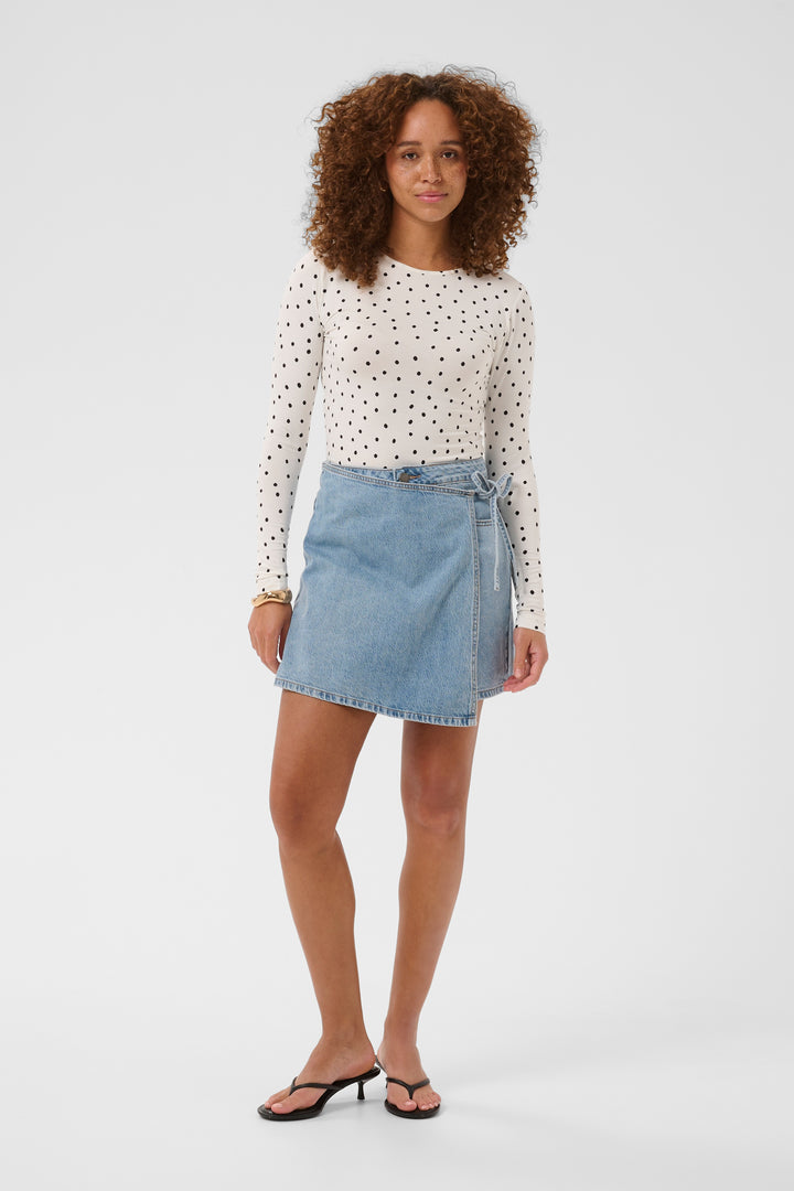 Bella Long-Sleeve Polka Dot T-Shirt