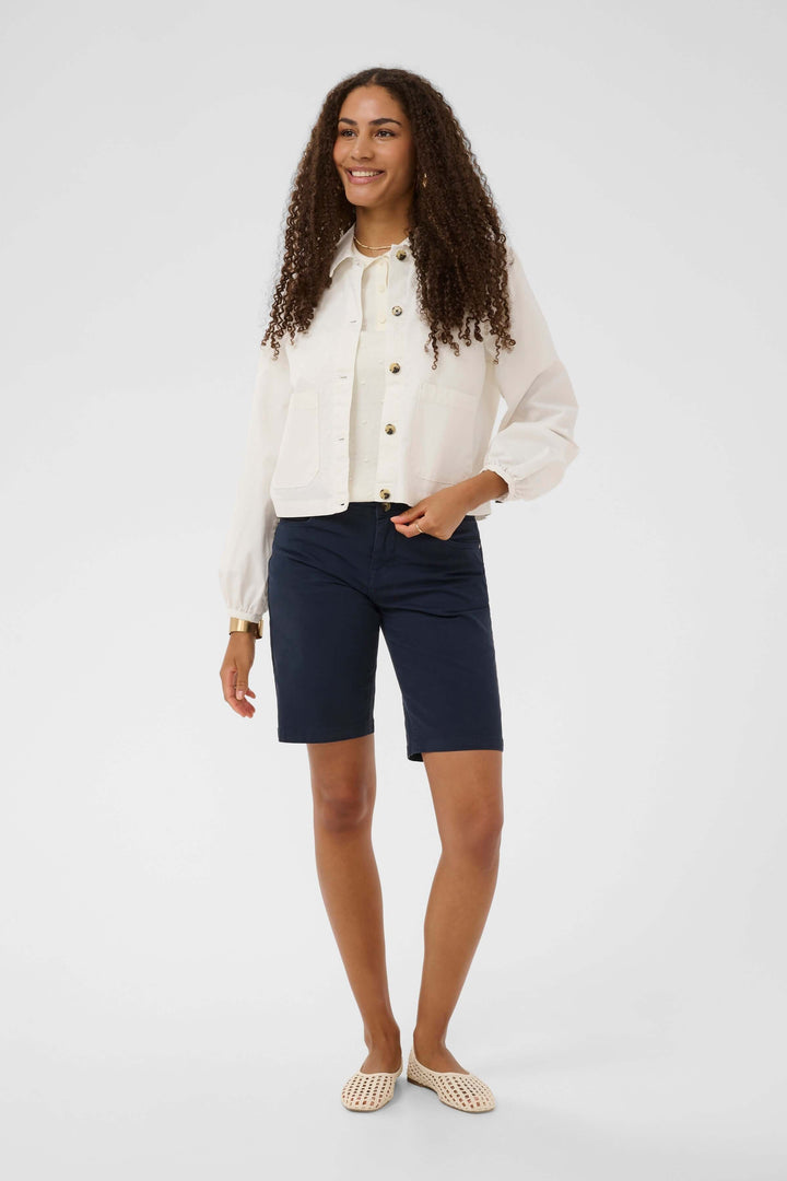 Veste légère rayée à boutons