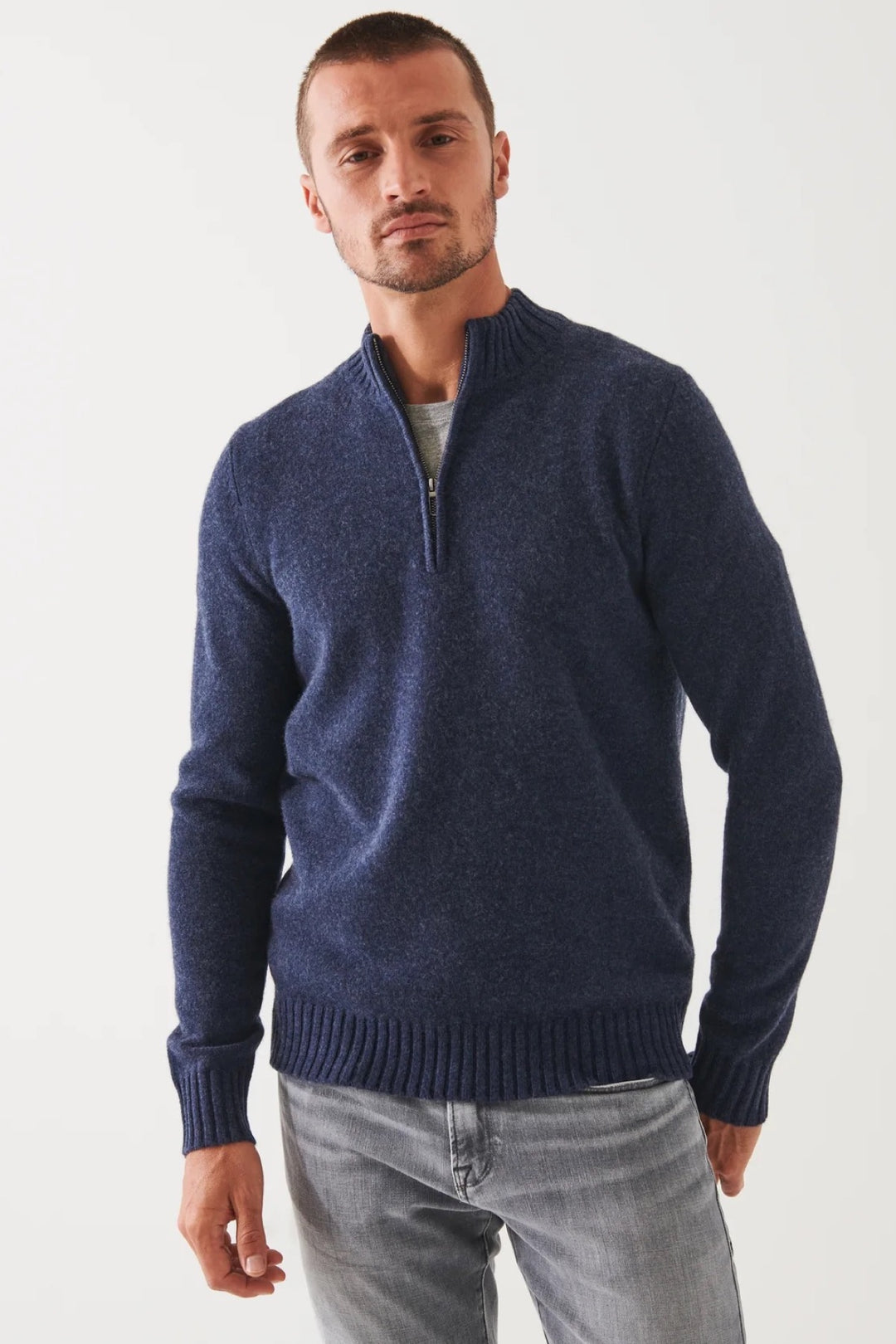 Half-zip merino sweater