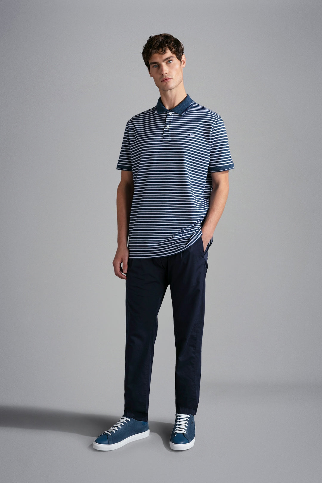 Striped polo shirt