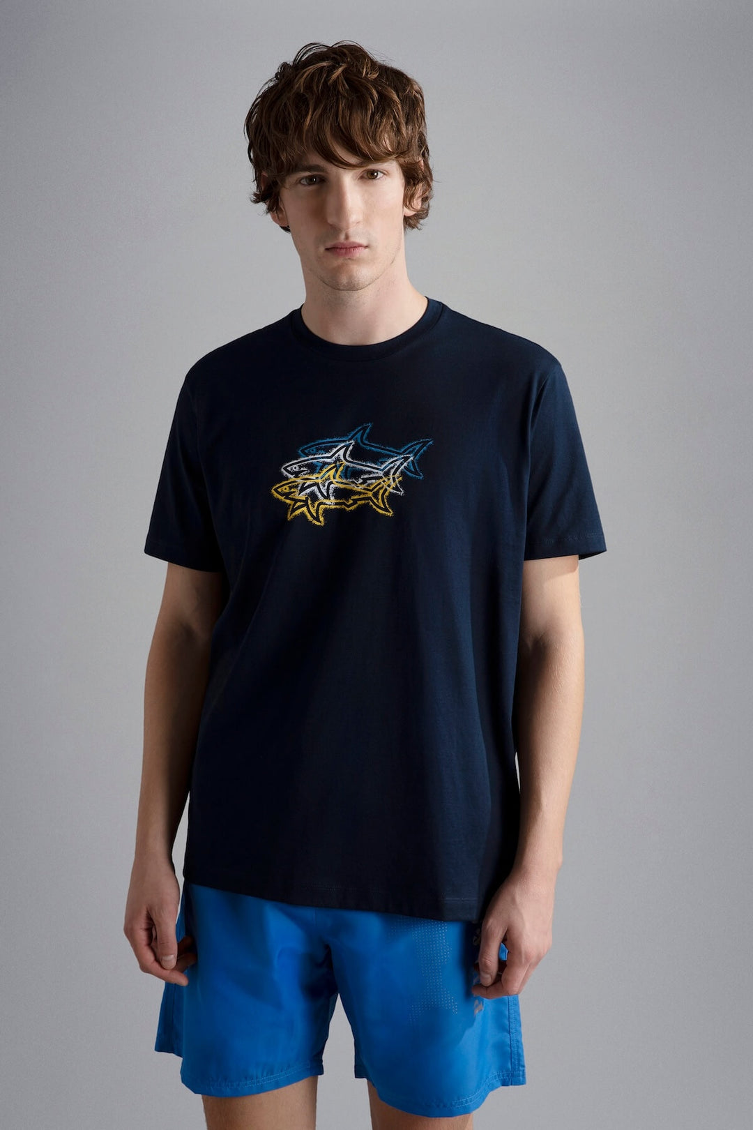 3 sharks printed t-shirt