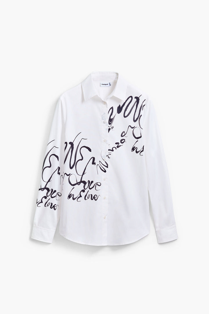 Ink letter print shirt