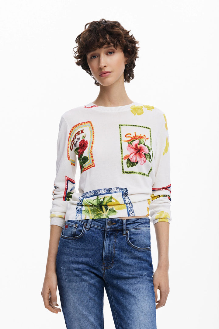 Tropical Stamp Sweater