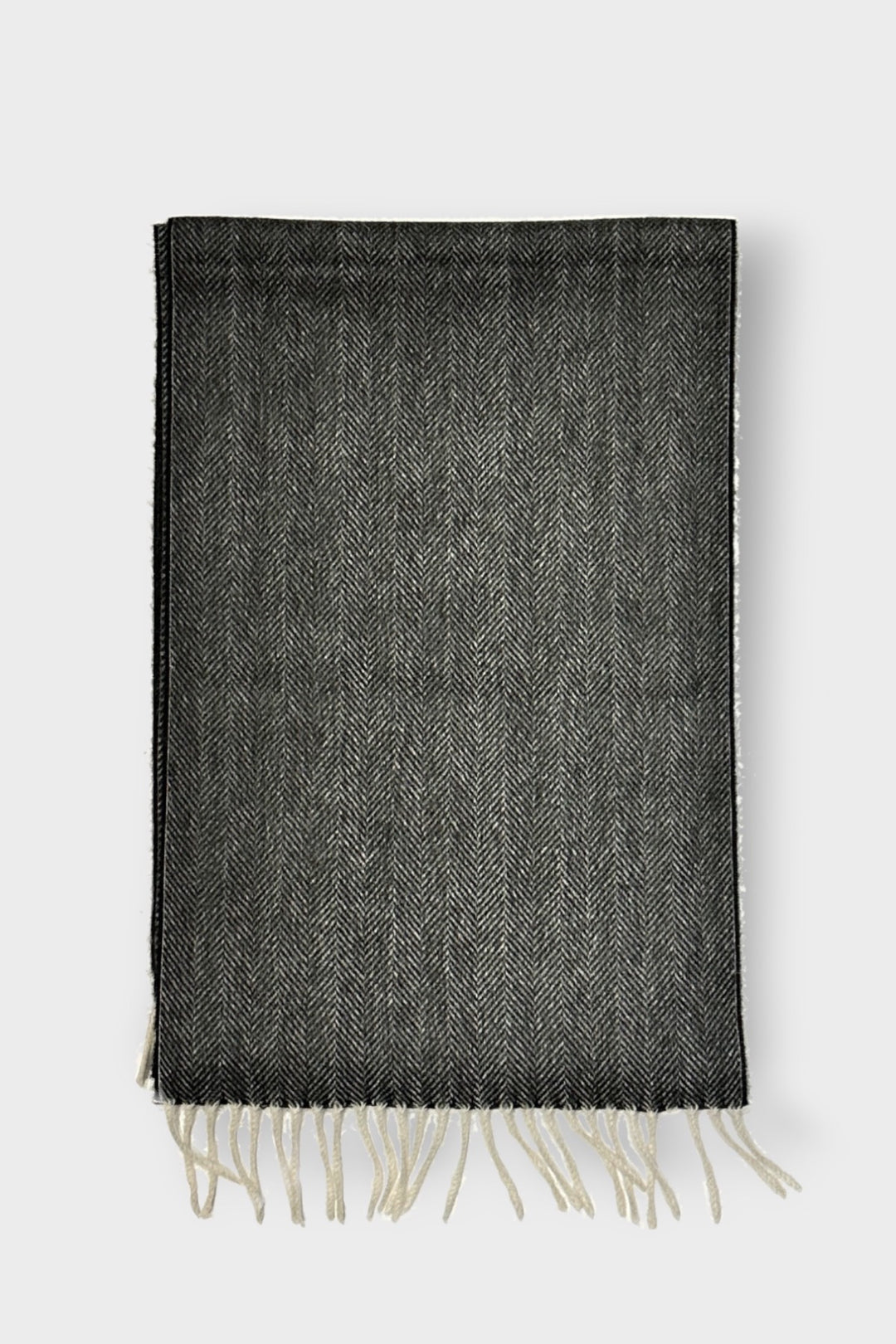 Herringbone cashmere scarf