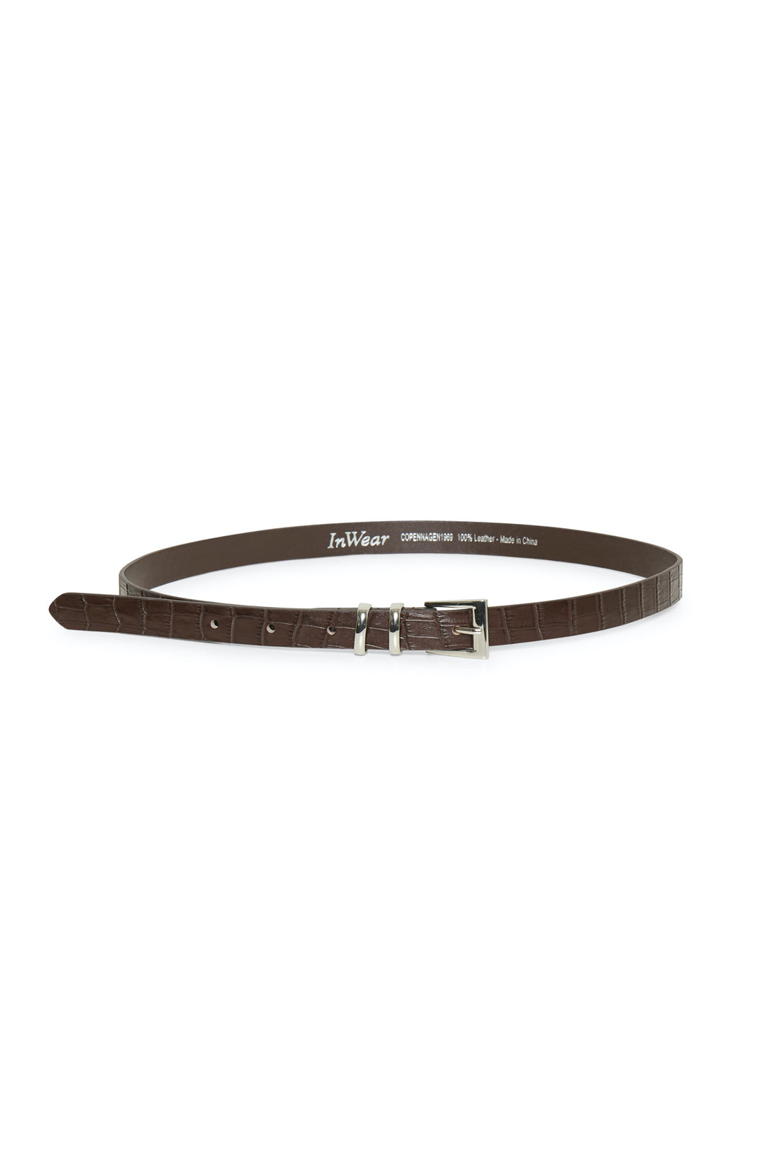 Ceinture fine effet croco Marci