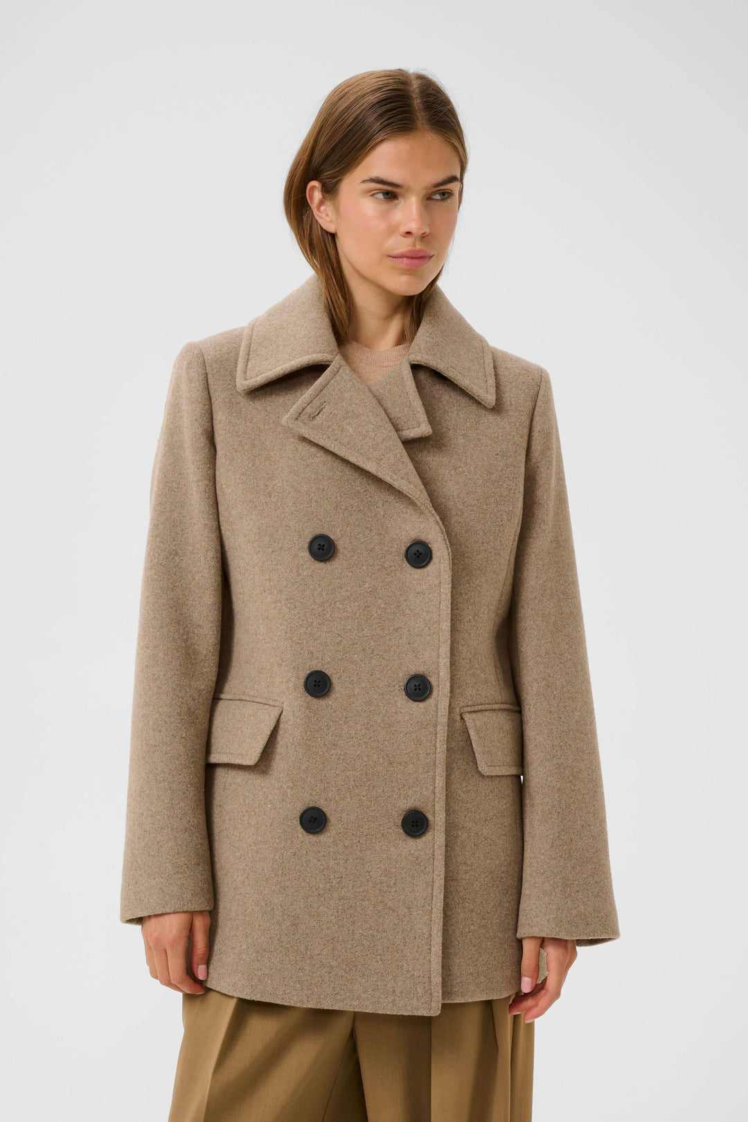 Perry double-breasted wool coat