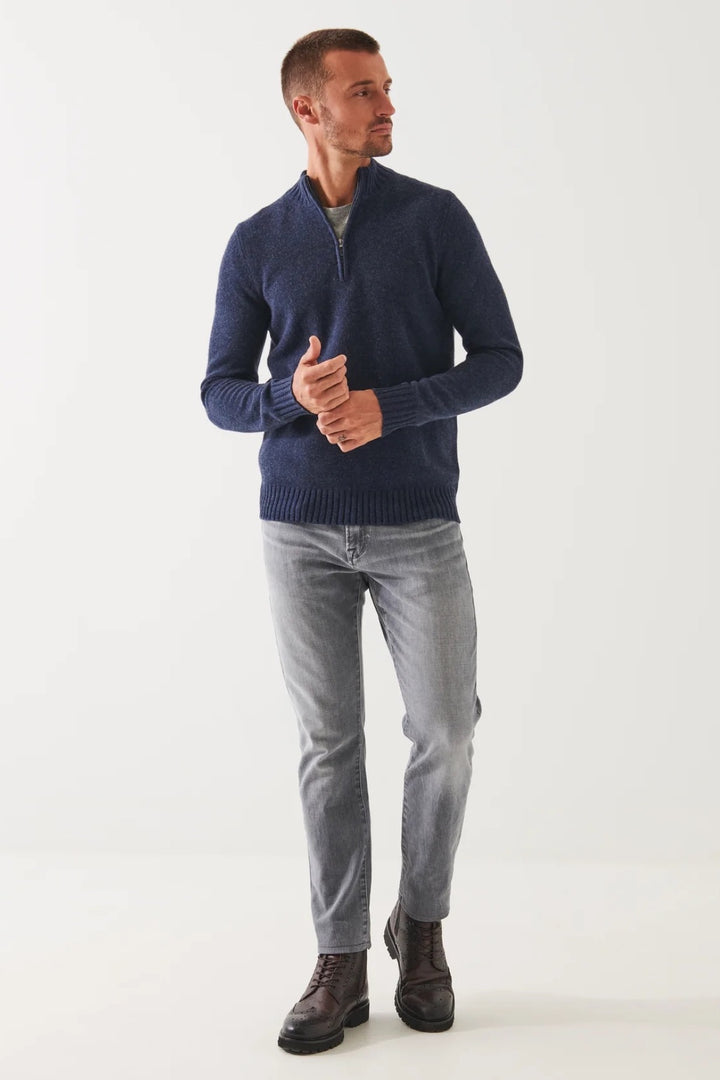 Half-zip merino sweater