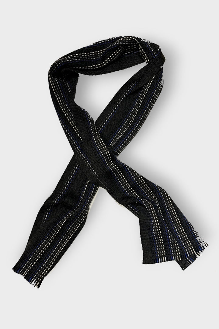 Striped wool scarf