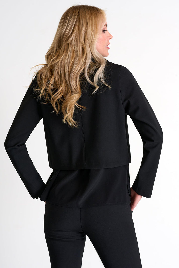 Contemporary Short Jacket  - 52480-75-800 02 / 800 Caviar / 55% WOOL 40% POLYESTER 5% ELASTANE