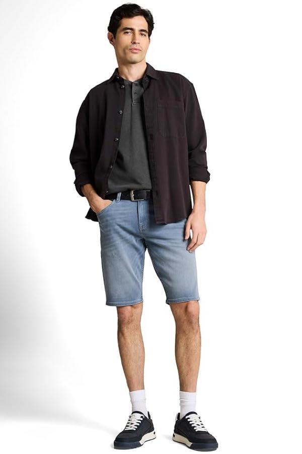 T-shirt gaufré à col henley