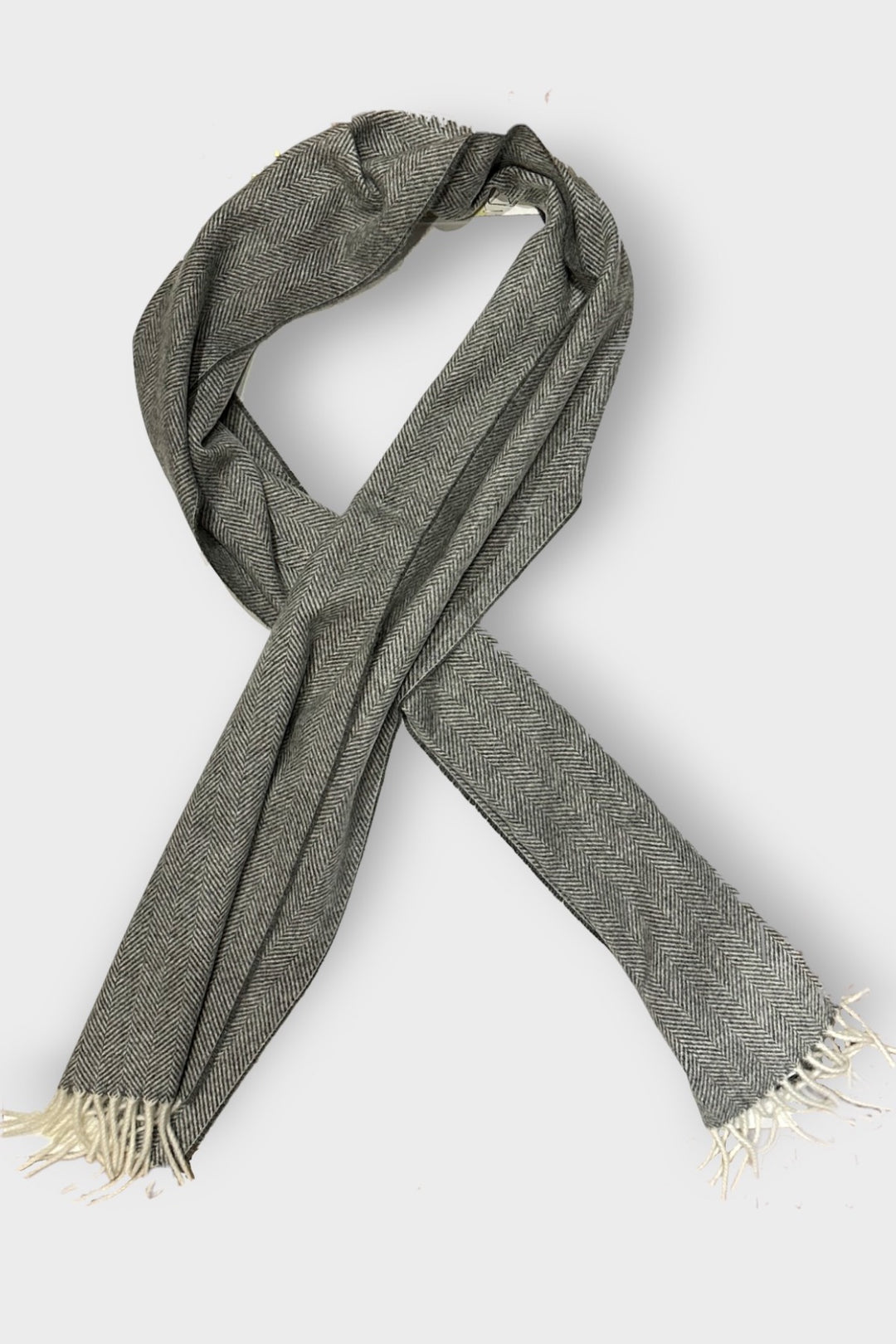 Herringbone cashmere scarf