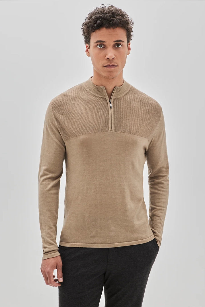 Newbury zipped sweater