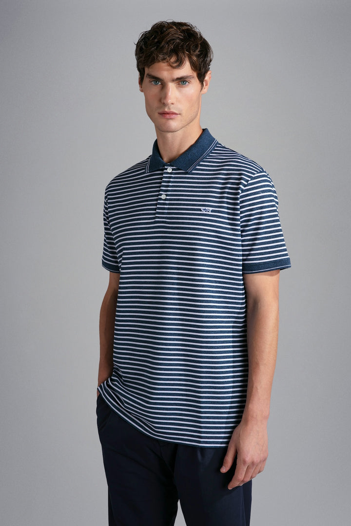 Striped polo shirt