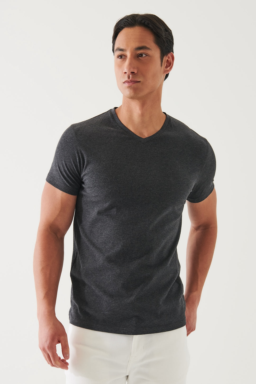 T-shirt with V-neck