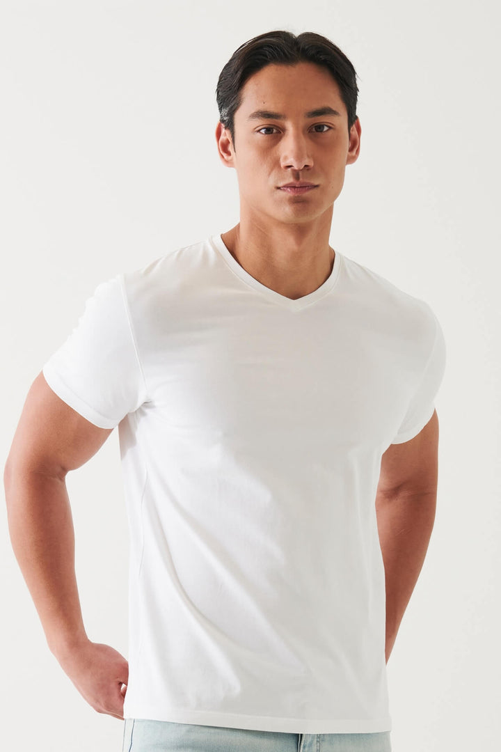 T-shirt with V-neck