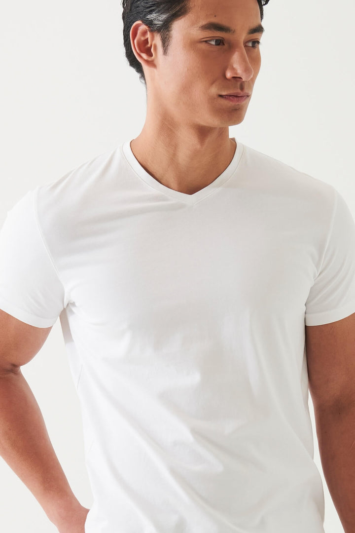 T-shirt with V-neck