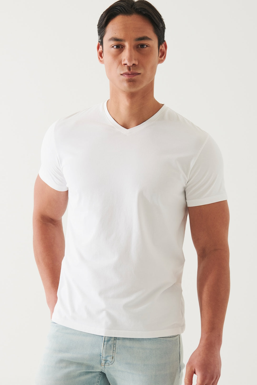 T-shirt with V-neck