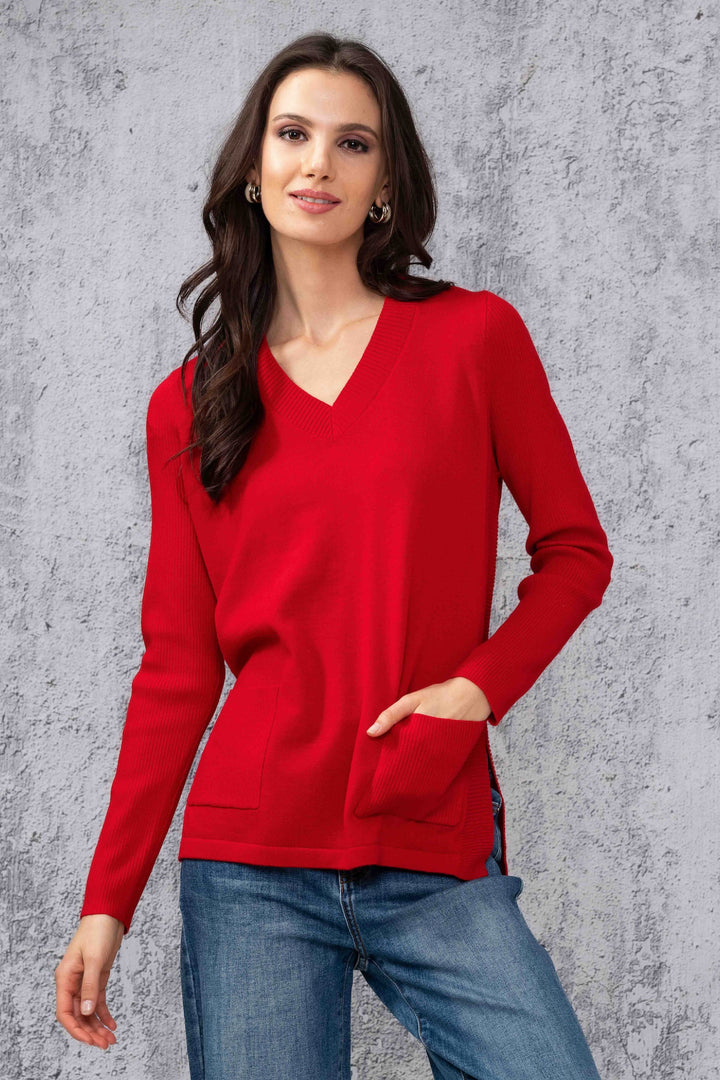 V-neck knit