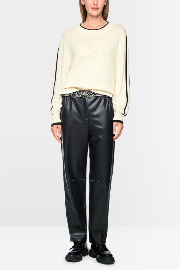 Wool and cashmere sweater with Paris lettering 