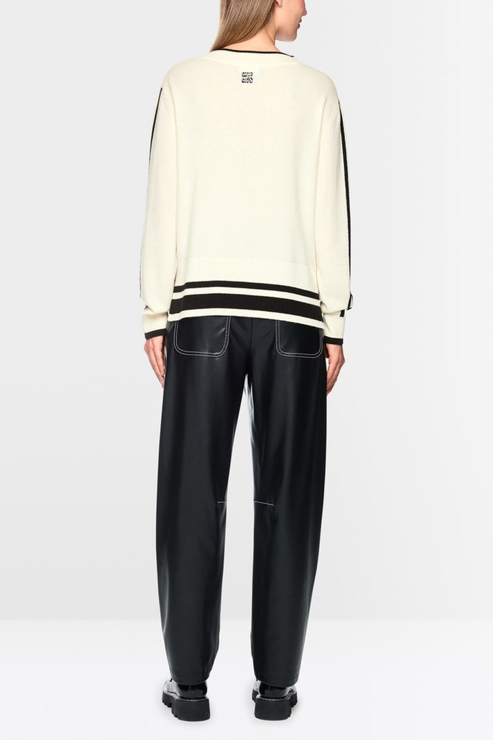 Wool and cashmere sweater with Paris lettering 