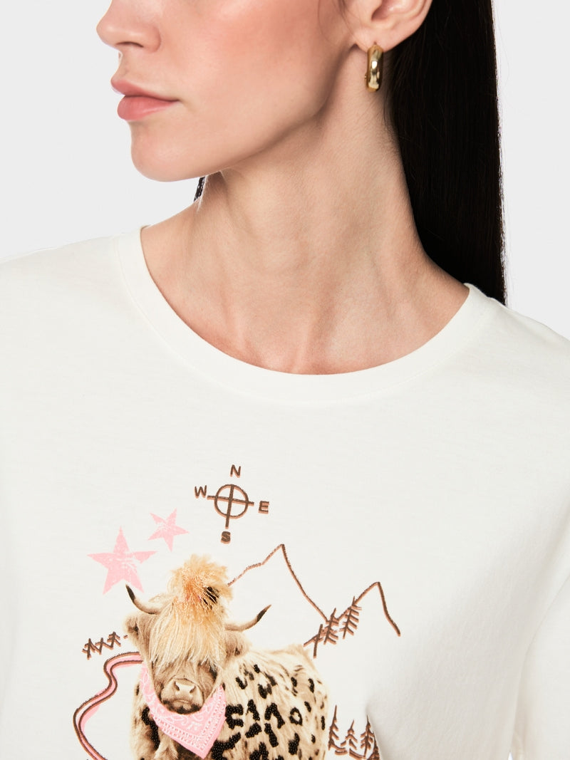 T-shirt en coton imprimé
