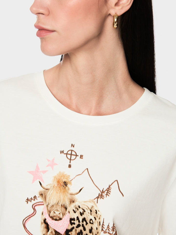 T-shirt en coton imprimé
