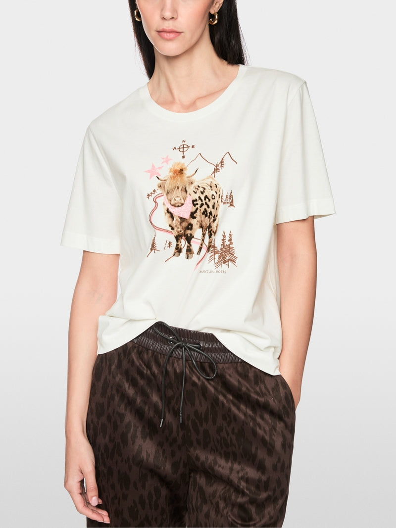 T-shirt en coton imprimé