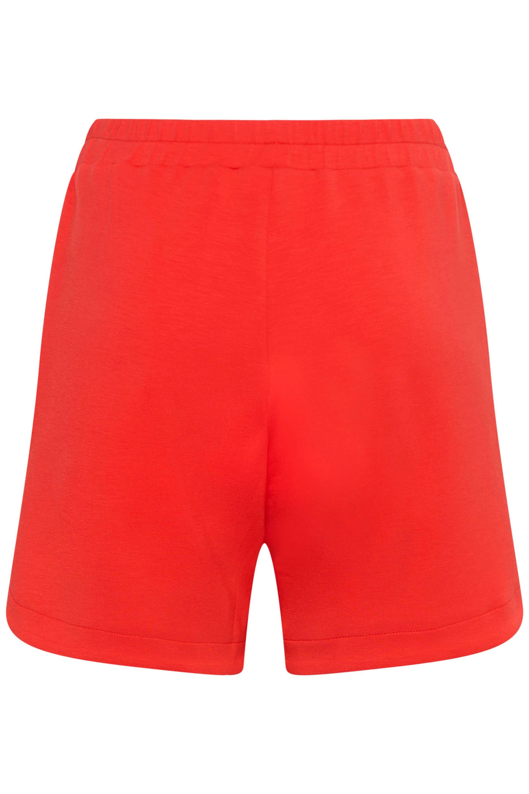 Bermuda Hennieh en molleton rouge vif avec taille élastique et coupe droite, tissu doux et extensible