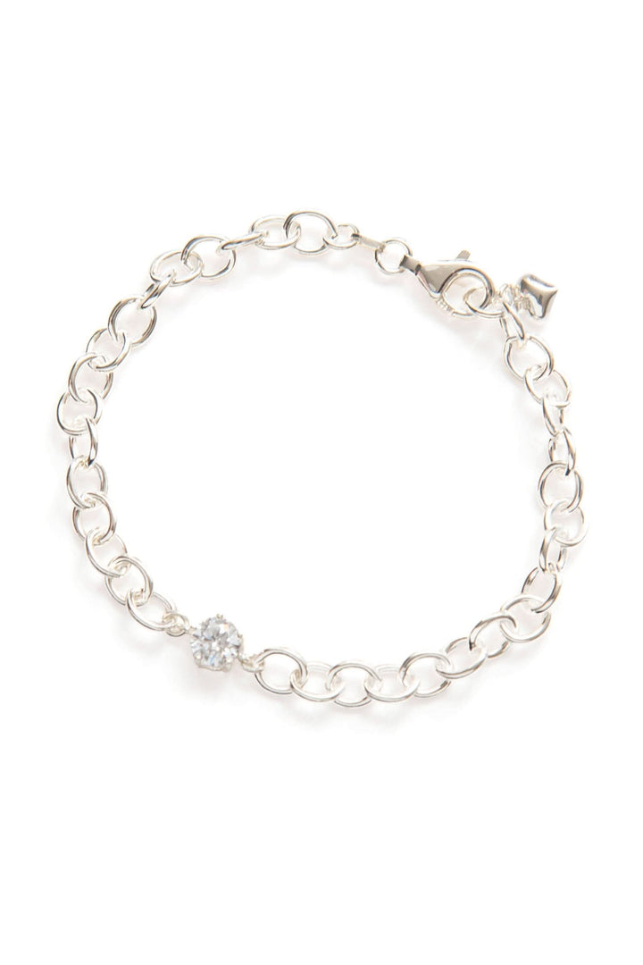 Bracelet en argent Be Sensational avec breloque en zirconium, élégant et moderne pour toutes les occasions.