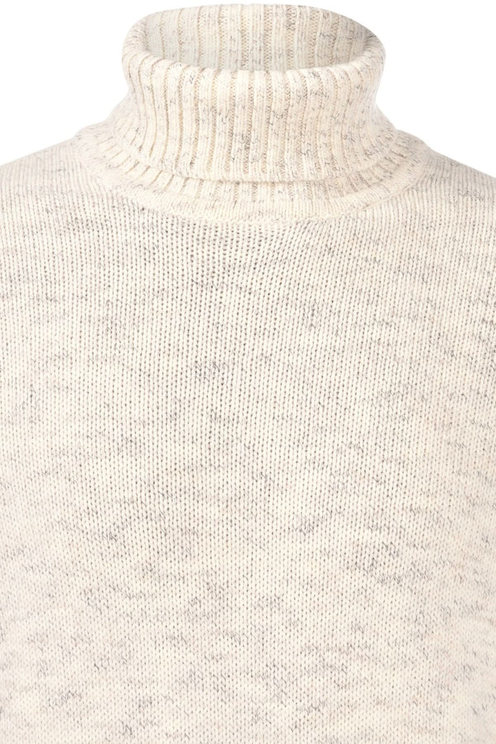 Chandail à col roulé en laine vierge, maille texturée, élégance italienne.