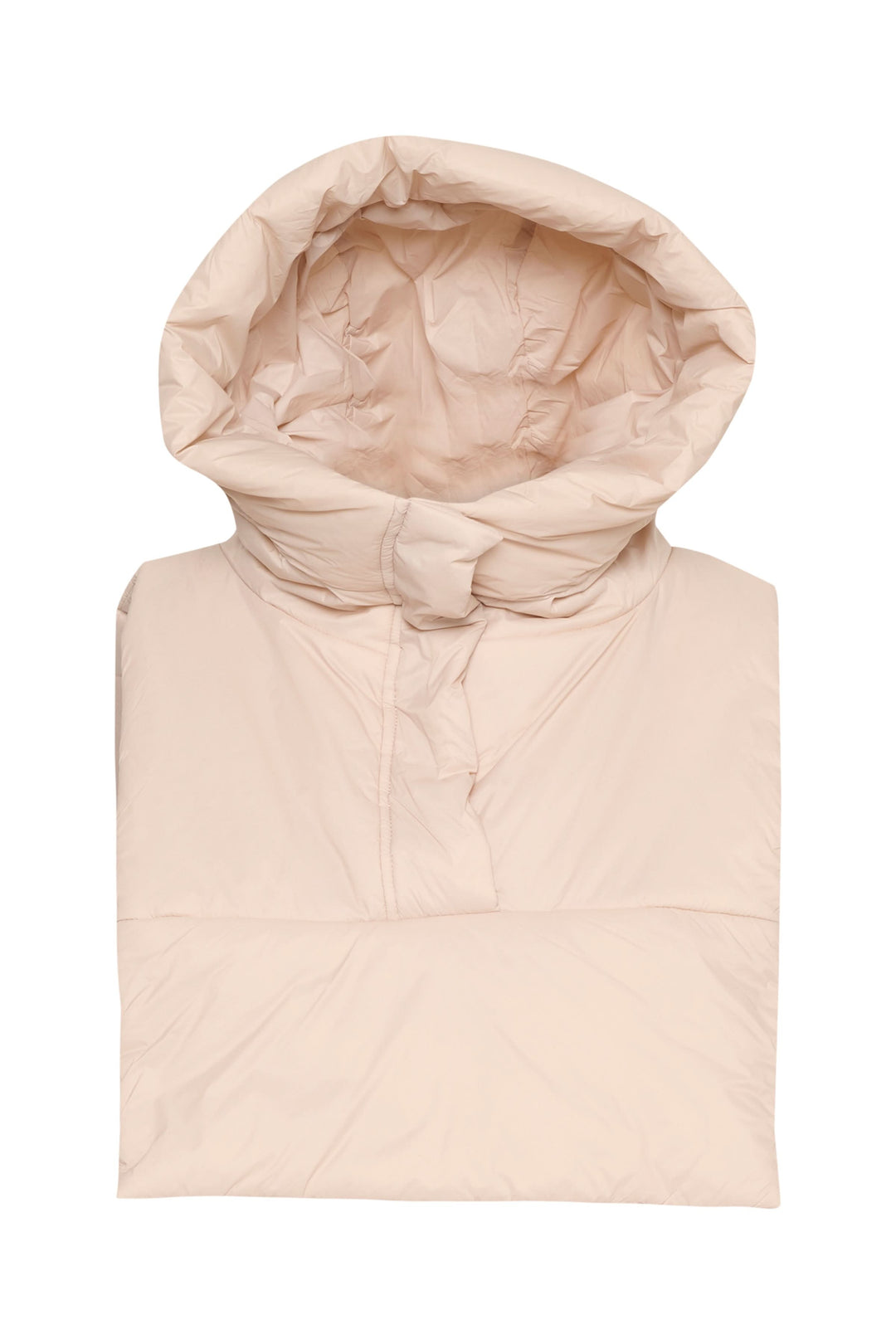 Capuche matelassée beige, idéale pour ajouter chaleur et élégance à votre tenue d'hiver.