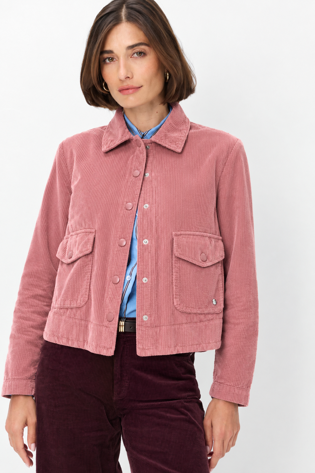Veste surchemise Vega en velours côtelé