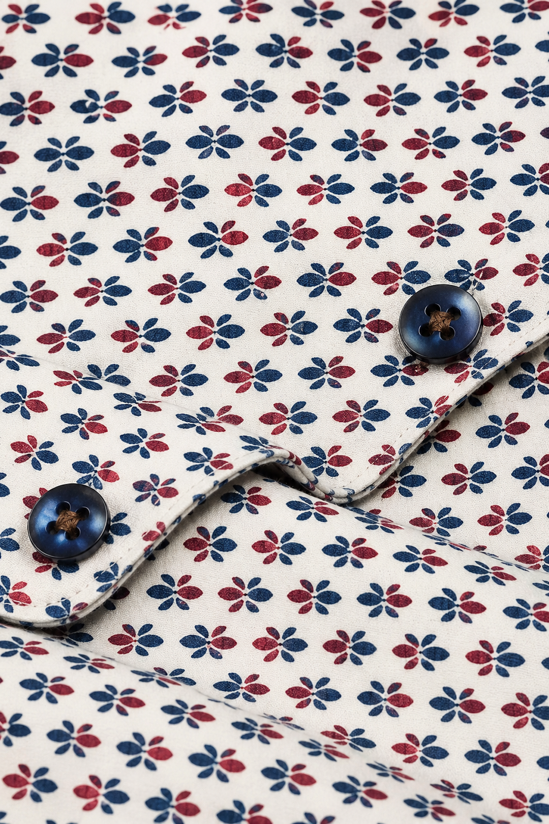 Chemise manches courtes imprimée micro motif