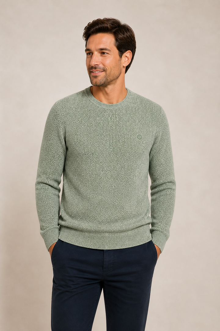 Textured knit sweater