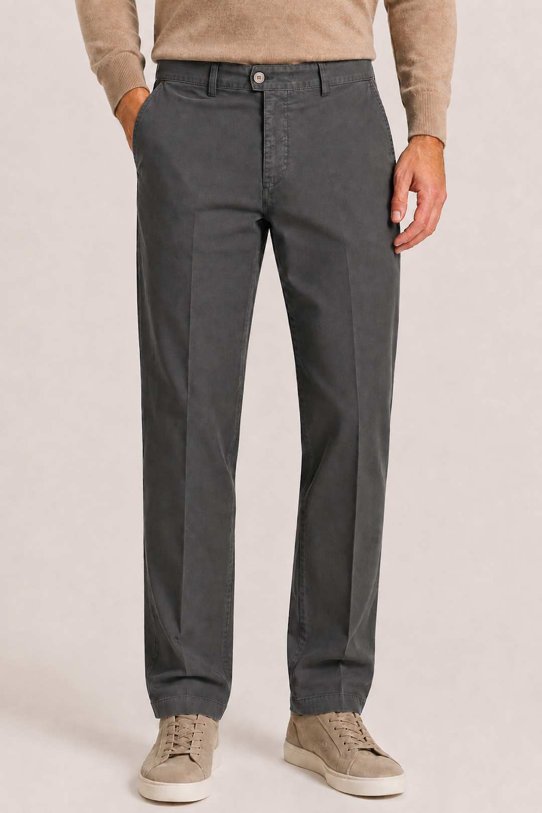 Pantalon en coton biologique texturé