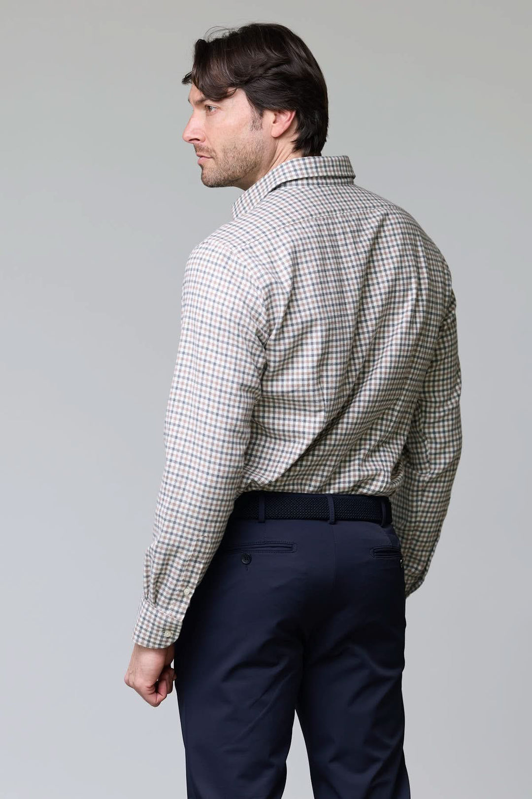 Mini gingham flannel shirt