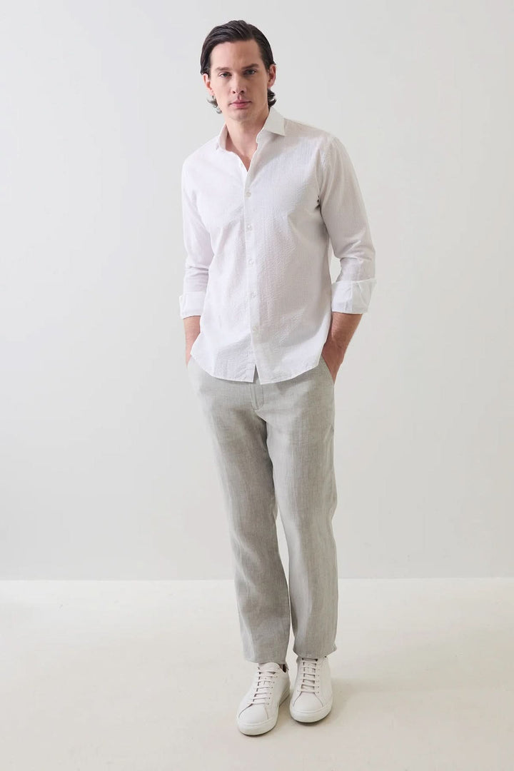 Stretch seersucker shirt