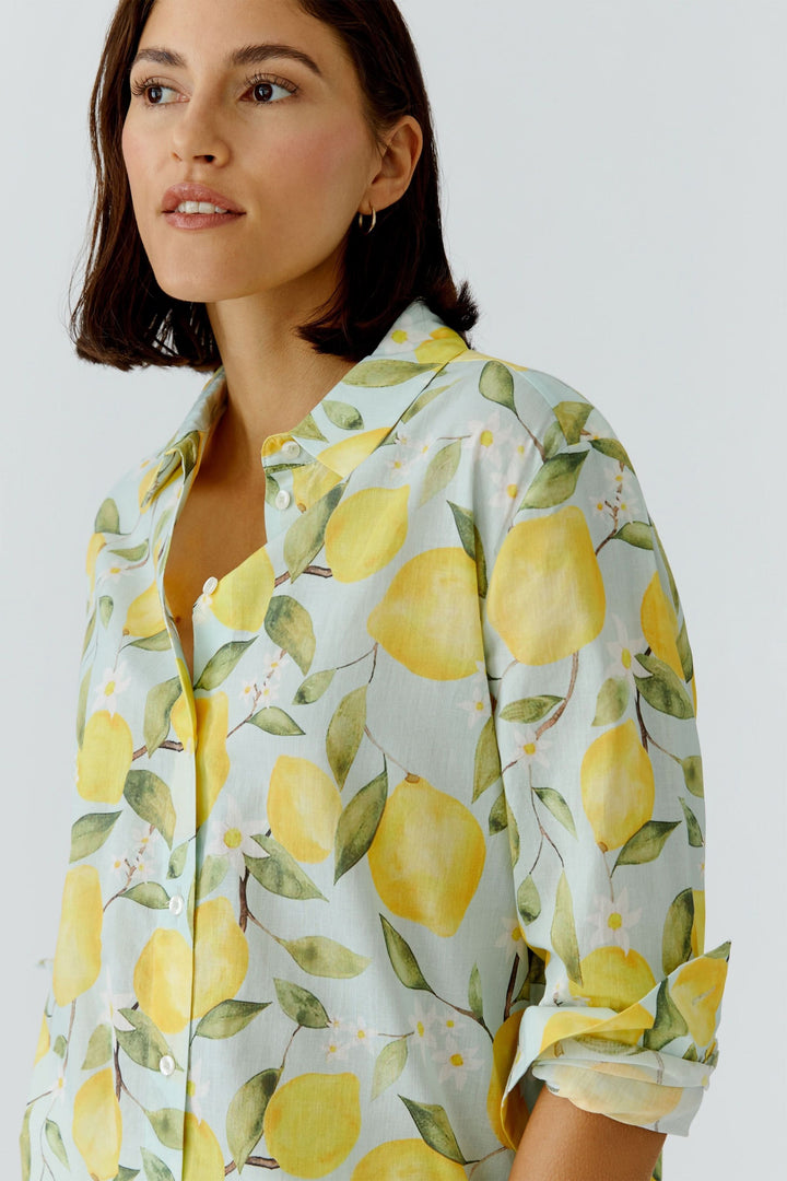 Flowy shirt with lemon print