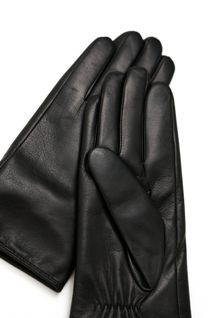 Gant Carrin en cuir véritable noir pour élégance et confort hivernal