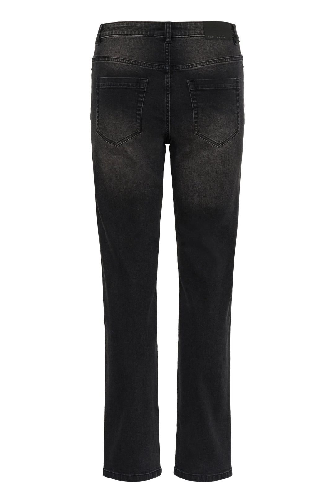 Jean Maris coupe droite taille classique, finition délavée, vue arrière, pantalon moderne et polyvalent, passants de ceinture