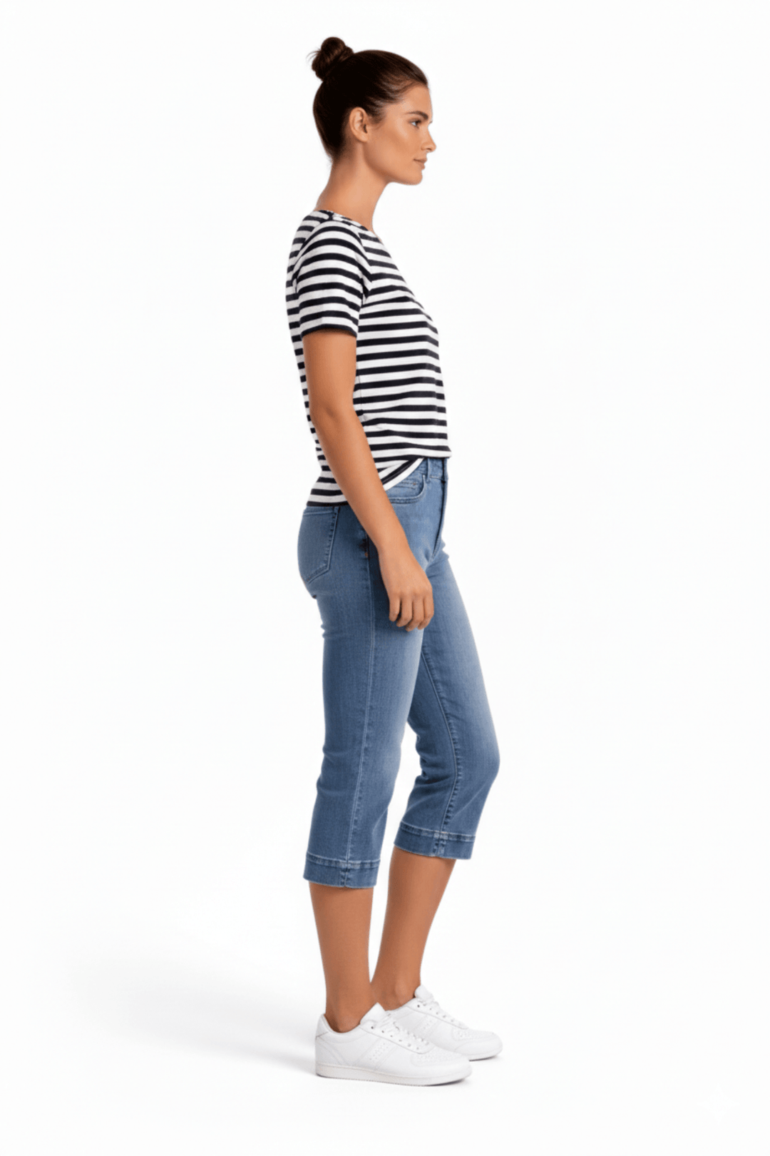 Jeans capri ajusté moderne pour l&