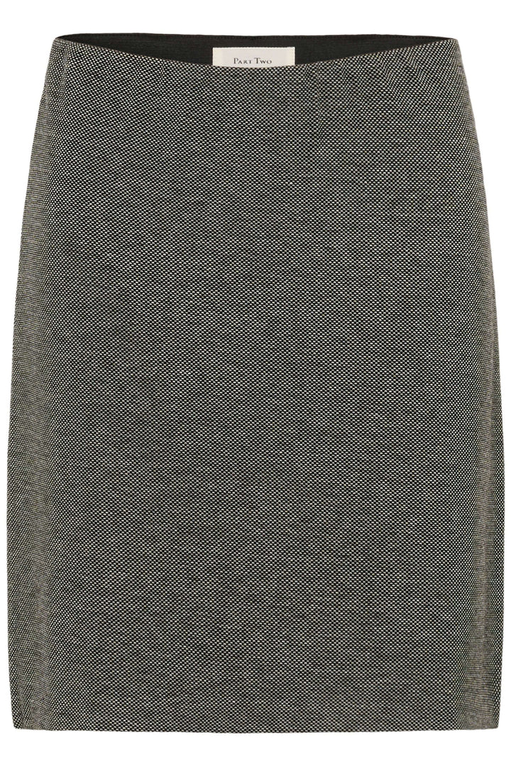 Jupe Corinne, jupe courte élégante en tissu texturé, coupe droite pour style professionnel, parfaite pour bureau ou sorties.