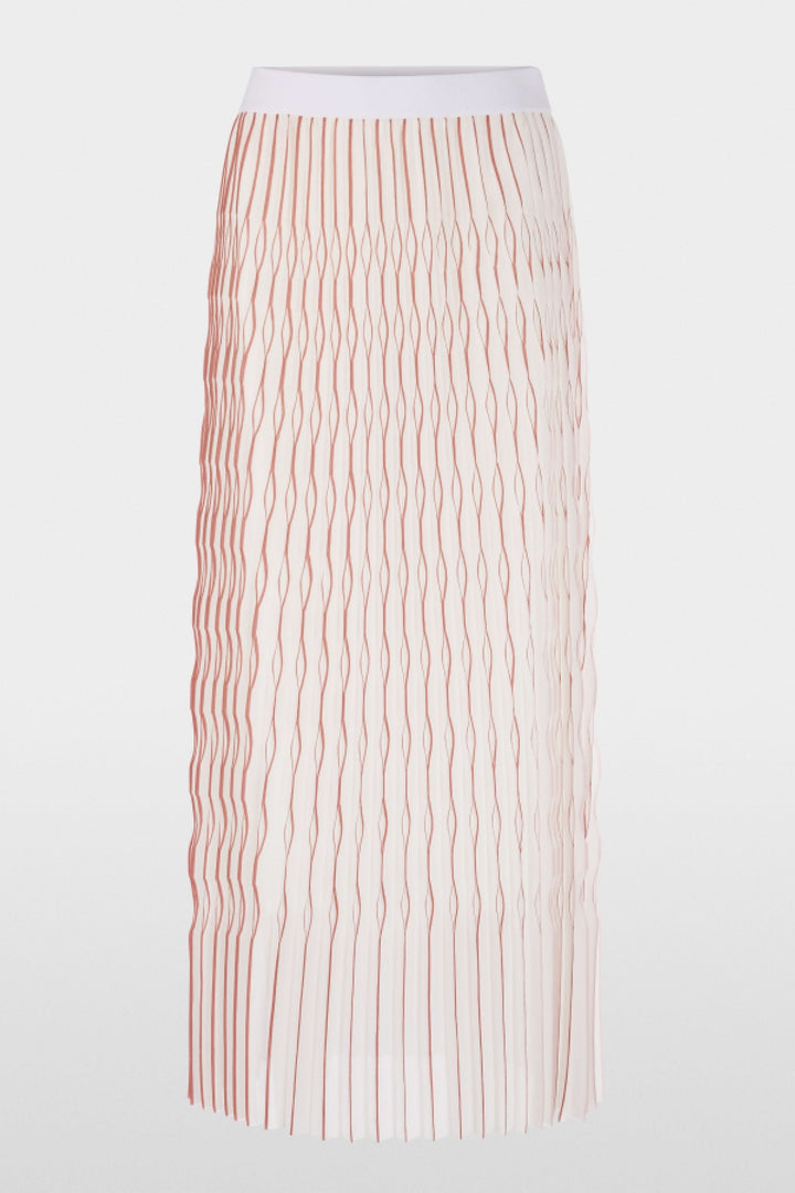 Jupe longue plissée avec taille élastique, design élégant et fluide, parfaite pour un look féminin et raffiné.