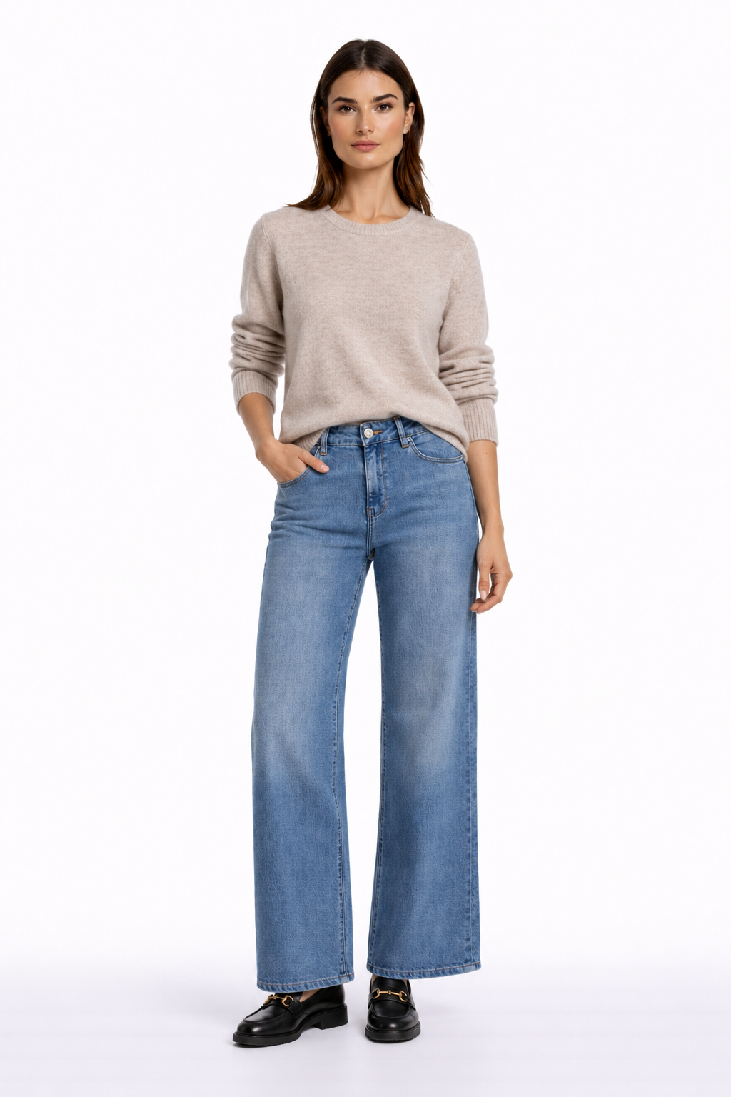 Straight-cut jeans