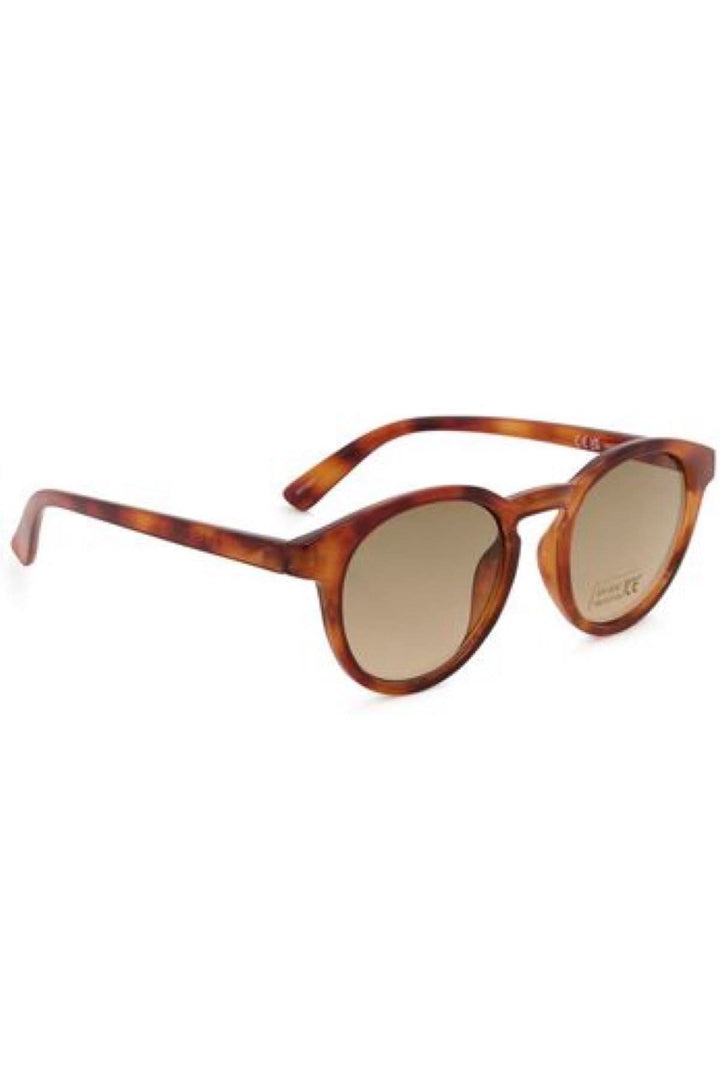 Lunette de soleil Nino en acétate effet écaille, design arrondi élégant pour un style décontracté d&