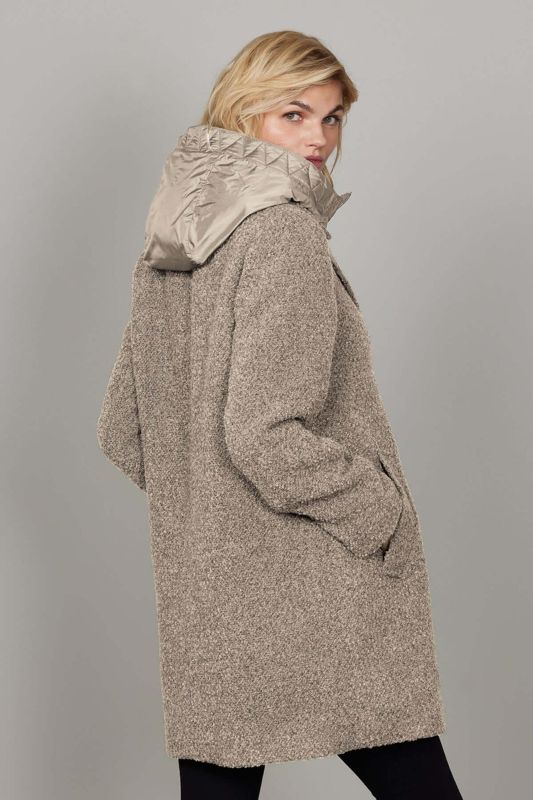Bouclé wool coat